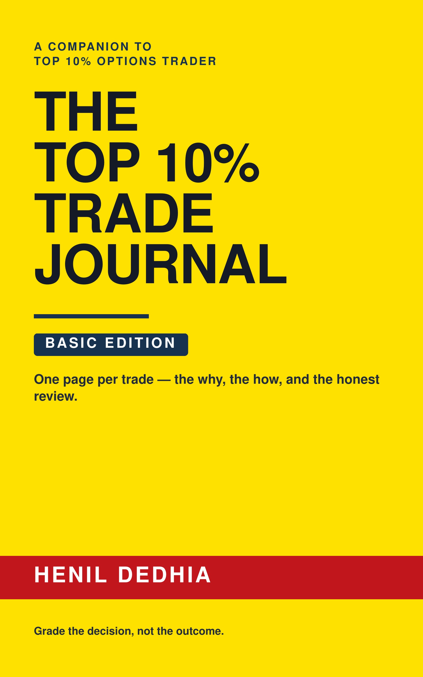 The Top 10% Trade Journal — Basic cover