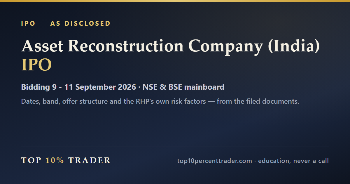 Asset Reconstruction Company (India) Limited IPO — the disclosed details